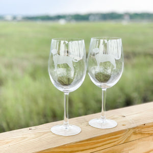 WREN x Meredith Hudkins Summer Collection Wine Glasses with Stems (Set of 4) - WREN